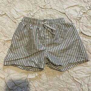 Sage Green Striped H&M swim Shorts